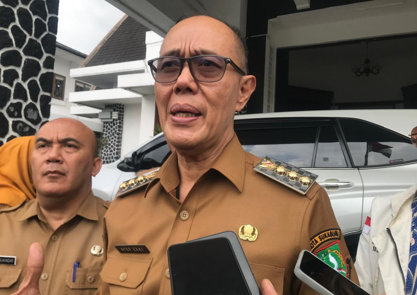 Wali Kota Sukabumi Ayep Zaki di Balai Kota Sukabumi, Senin (30/6/2025).