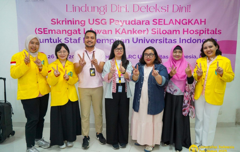 UI menyelenggarakan Skrining dan Edukasi Kanker Payudara untuk Pegawai Pra-Sejahtera di Lingkungan Kampus di Gedung ILRC lantai 1, Kampus UI Depok, Selasa (26/06/2025). (Foto: Dok Humas UI) 