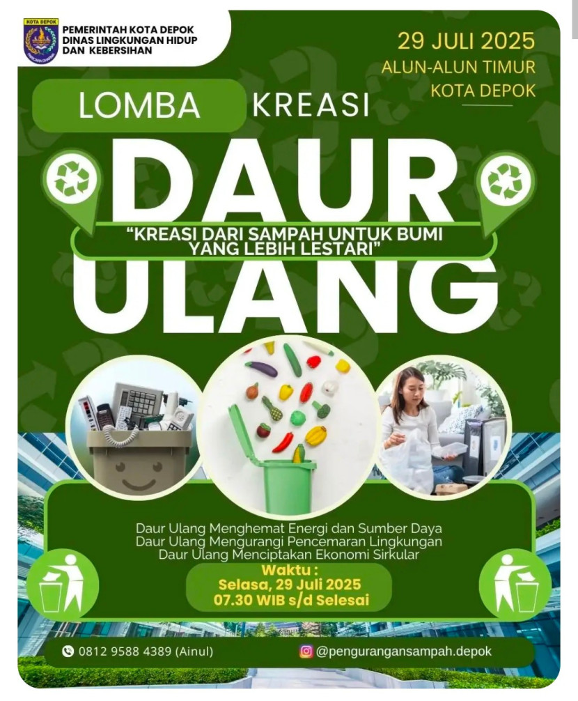 Flayer Lomba Kreasi Daur Ulang DLHK Kota Depok. (Foto: Dok Diskominfo Kota Depok) 