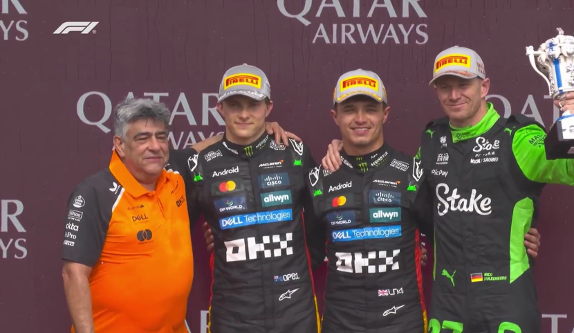 Tangkapan Layar F1 GP InggrisNorris Juara GP Inggris 2025, Hulkenberg Pecah Telur Podium F1