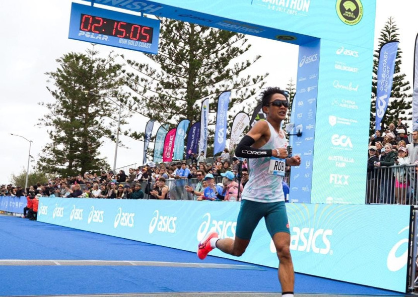 Robi Syianturi, atlet ASICS Indonesia saat berlaga pada ajang Maraton Gold Coast 2025 di Queensland, Australia. (Foto: Dok ASICS/RI)