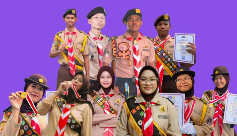 Sebanyak 10 anggota Pramuka Garuda Jaksel dinyatakan lolos SPMB UNJ melalui jalur prestasi Pramuka pada 2025. (Foto: Dok Pramuka Garuda Jaksel)