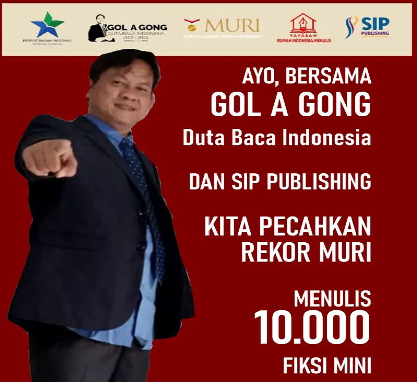 Menulis 10.000 Fiksi Mini. (FOTO: Dok, Gol A Gong)
