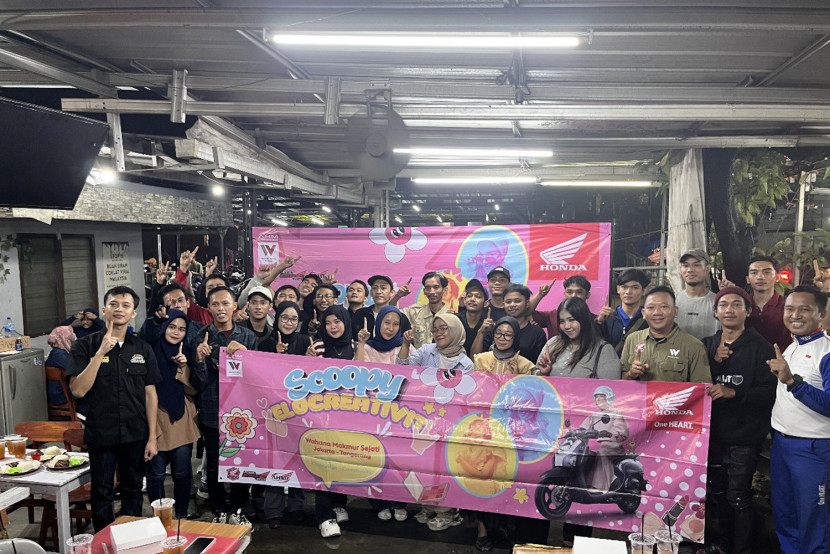Scoopy Velocreativity Kali ini Mengajak 30 anggota komunitas Scoopy Tangerang Timur City Rolling Sekaligus Edukasi Safety Riding (Doc. PT Wahana Makmur Sejati).