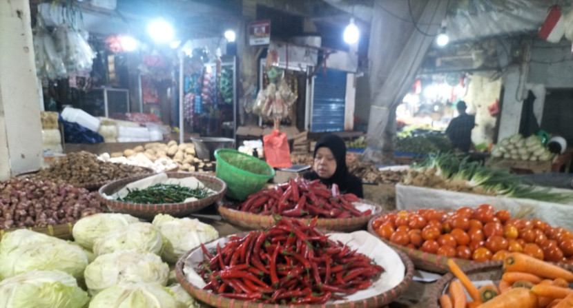 Lapak pedagang sayuran di Pasar Pelita Kota Sukabumi, Juli 2025. Diskumindag Kota Sukabumi