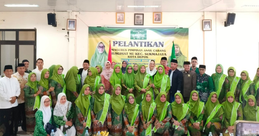 Kepengurusan baru PAC Muslimat NU Kecamatan Sukmajaya, Kota Depok. (Foto: Dok Dwi Retno) 