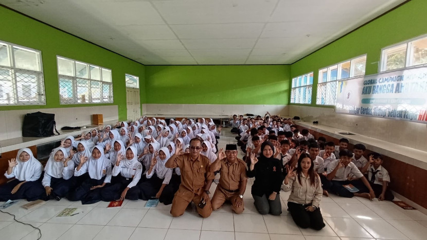 Kegiatan Global Campaign HIV/AIDS bertajuk “Aku Bangga, Aku Tahu” yang digelar oleh Komisi Penanggulangan AIDS (KPA) Kabupaten Sukabumi. Istimewa