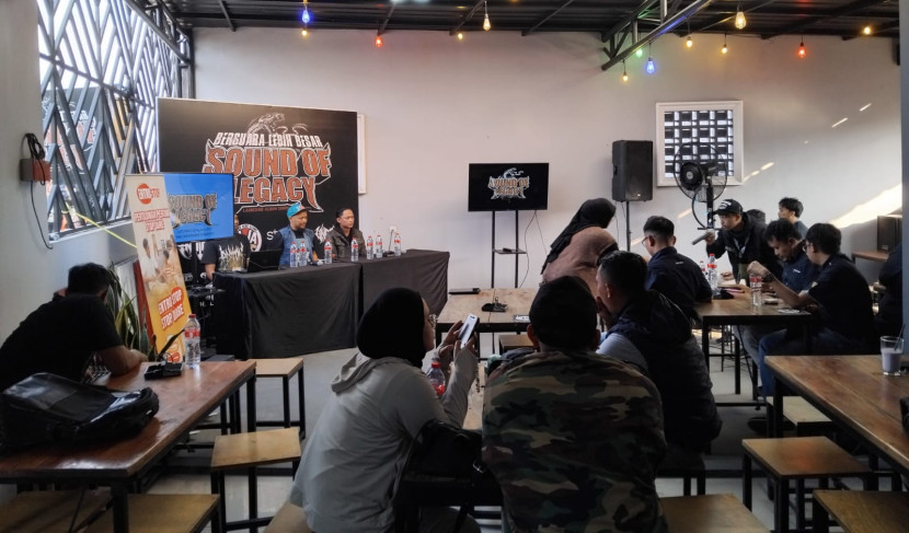 Konferensi pers gelaran ikonik, Sound of Legacy yang digelar di sebuah cafe di Sukabumi, Rabu (23/7/2025).