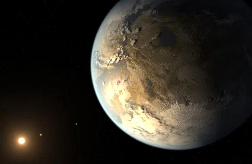 Gambaran artistik sebuah eksoplanet yang mengorbit bintang oranye/NASA Ames/SETI Institute/JPL-Caltech.