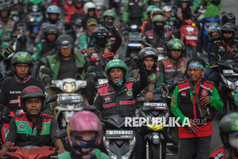 Konvoi Ojol saat aksi padaa 25 Mei silam. 