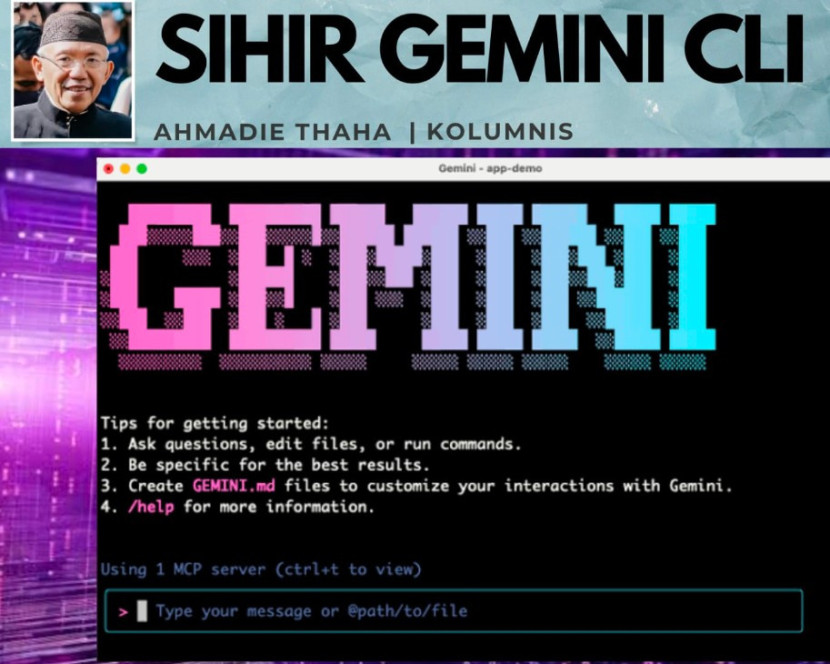 Foto ilustrasi Catatan Cak AT: Sihir Gemini CLI. (Foto: Dok RUZKA INDONESIA)