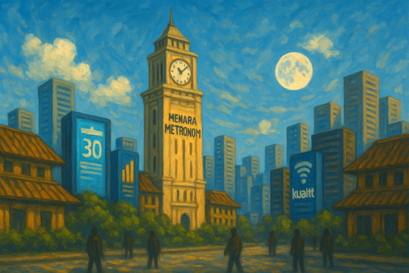 Menara Metronom. (Ilustrasi AI)