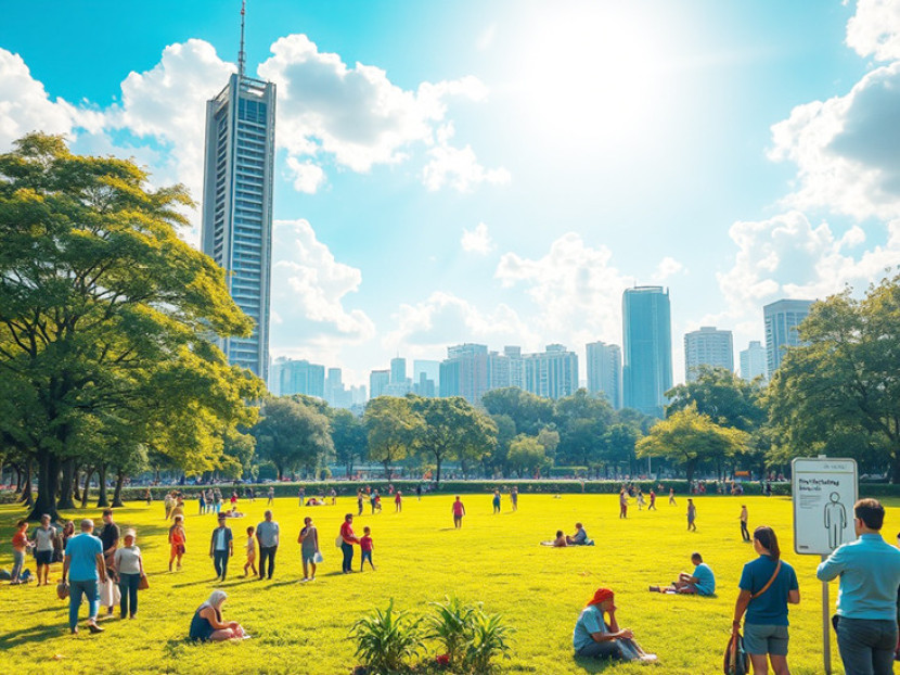 Taman Kota Sungsang. (Ilustrasi AI)