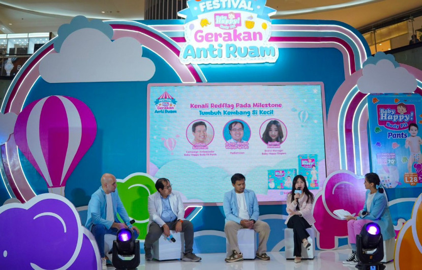 Hari Anak Nasional 2025, Baby Happy, popok bayi unggulan dari WINGS Care, kembali menghadirkan Festival Gerakan Anti Ruam Baby Happy di Lippo Mall Puri Indah, Jakarta Barat. (Foto: Dok WINGS) 