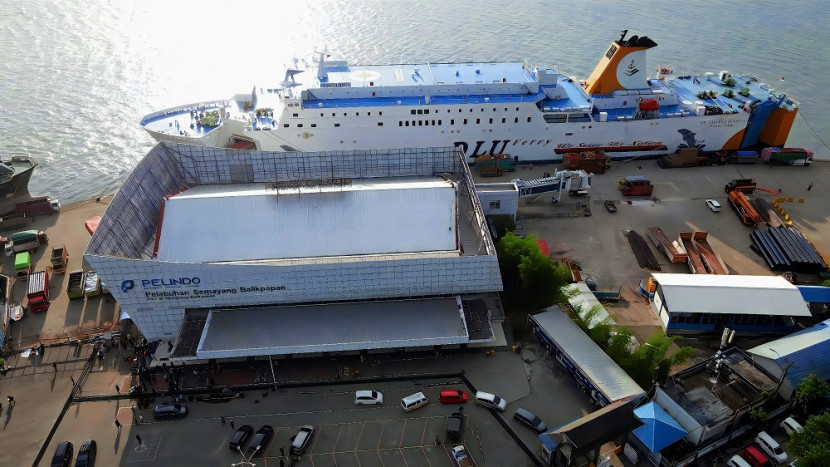 Pelabuhan Semayang Balikpapan, via drone. (Sekitarkaltim.ID)