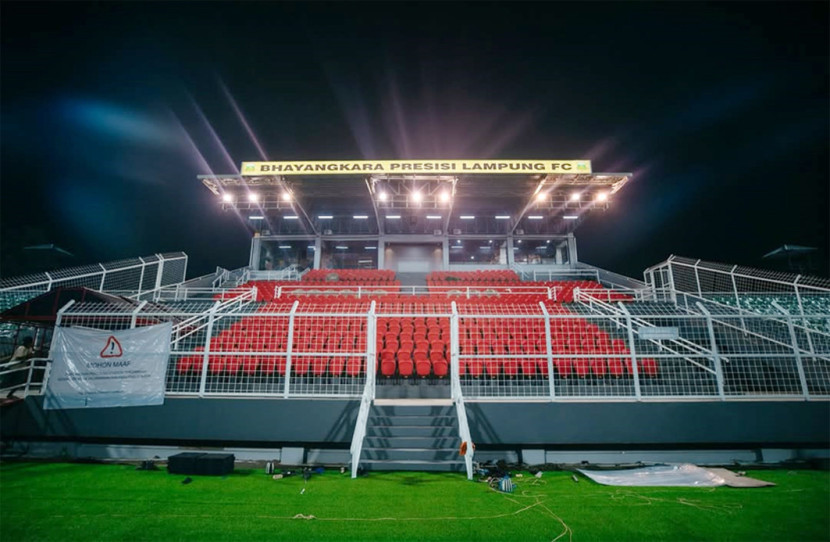 Stadion Sumpah Pemuda home base Bhayangkara Presisi Lampung FC. (FOTO: IG @rahmatmirzanidjausal)