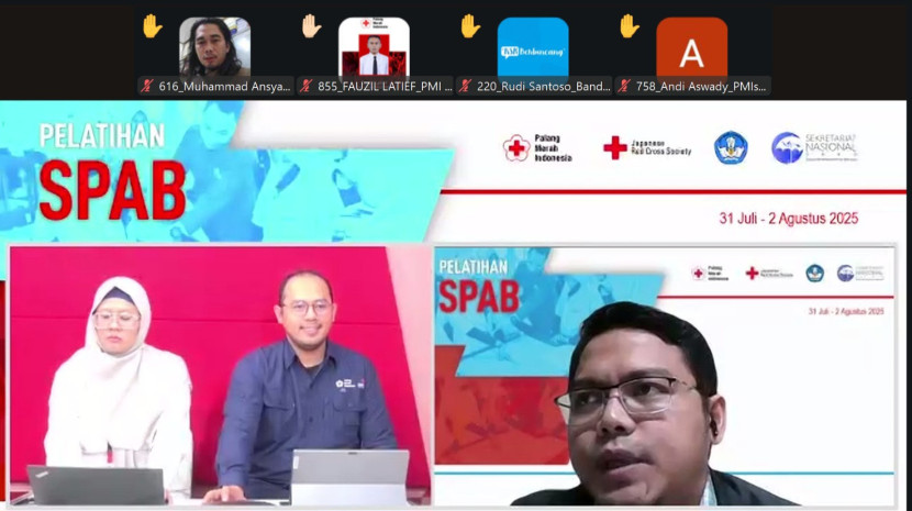Pembukaan pelatihan Fasilitator Satuan Pendidikan Aman Bencana (SPAB) tingkat nasional secara daring.