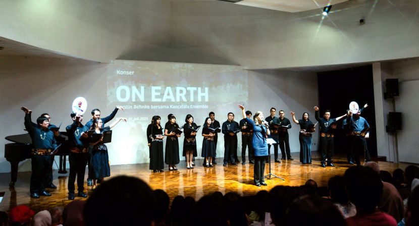 Konser Paduan Suara Kerstin Behnke dan Kancatala Ensemble di sela penampilannya di GoetheHaus Jakarta, Kamis (31/07/2025). (Foto: Dok RUZKA INDONESIA)