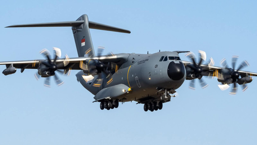 Pesawat Airbus A400M pesanan Indonesia menjalani terbang perdana. Sumber: Spotting Fercleos