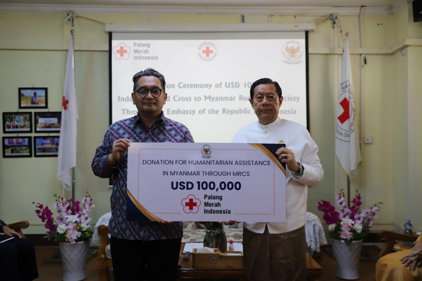 Bantuan kemanusiaan PMI Sebesar $100.000 untuk Myanmar Sumber:dok PMI