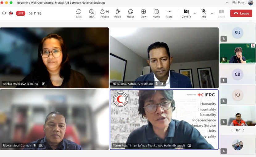  Mutual Aid between National Societies yang digelar IFRC Asia Pasifik bersama Palang Merah Amerika, Senin (11/8/2025).