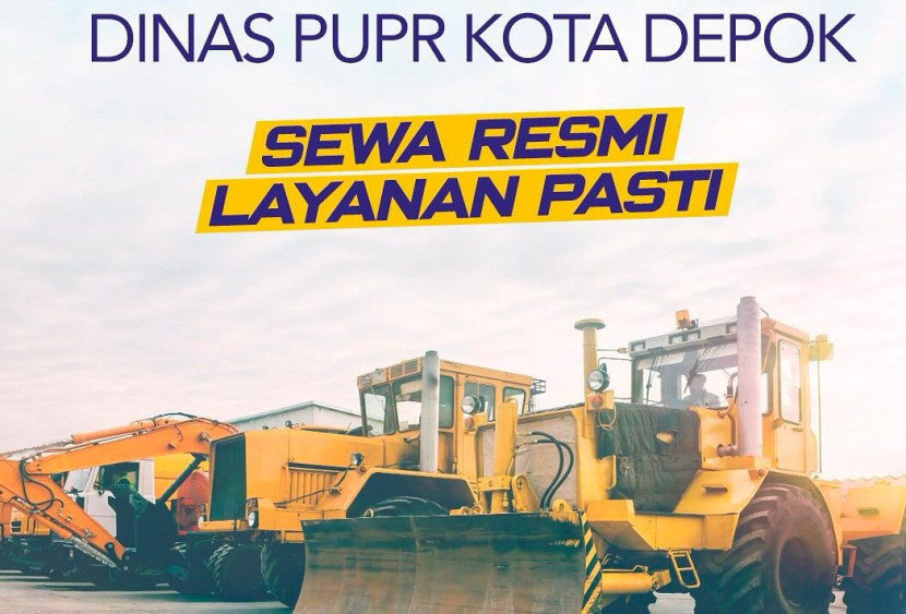 Dinas PUPR Kota Depok sewain alat berat. (Foto: Dok RUZKA INDONESIA) 