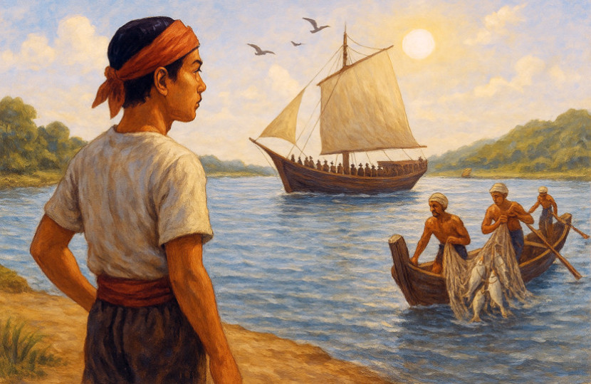 Ilustrasi Awang saat muda. (FOTO: AI)