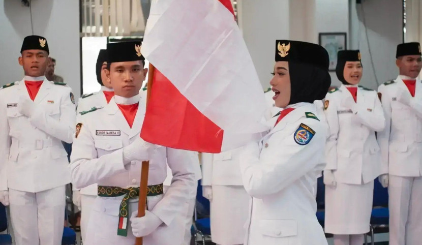 Paskibraka Kota Depok tahun 2025 resmi dikukuhkan. (Foto: Dok Diskomknfo Kota Depok) 