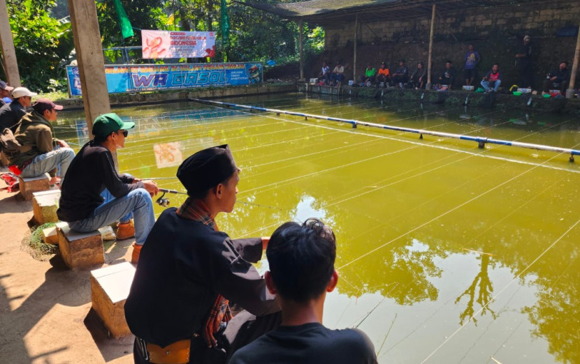 Suasana lomba memancing MWC NU Sukmajaya, Kota Depok, Sabtu (16/08/20205). (Foto: Dok MWC NU Sukmajaya