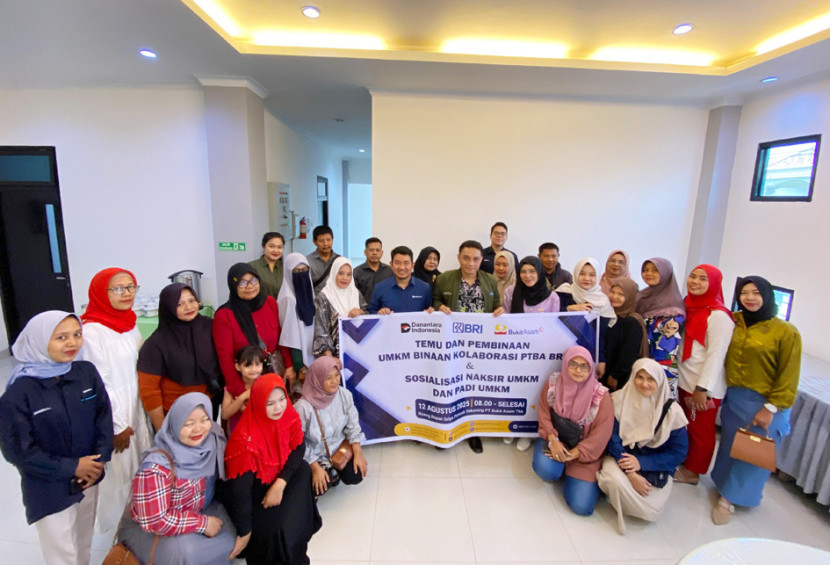 Peserta pembinaan transformasi digital UMKM kerjasama PTBA Tbk dan BRI. (FOTO: Humas {PTBA)