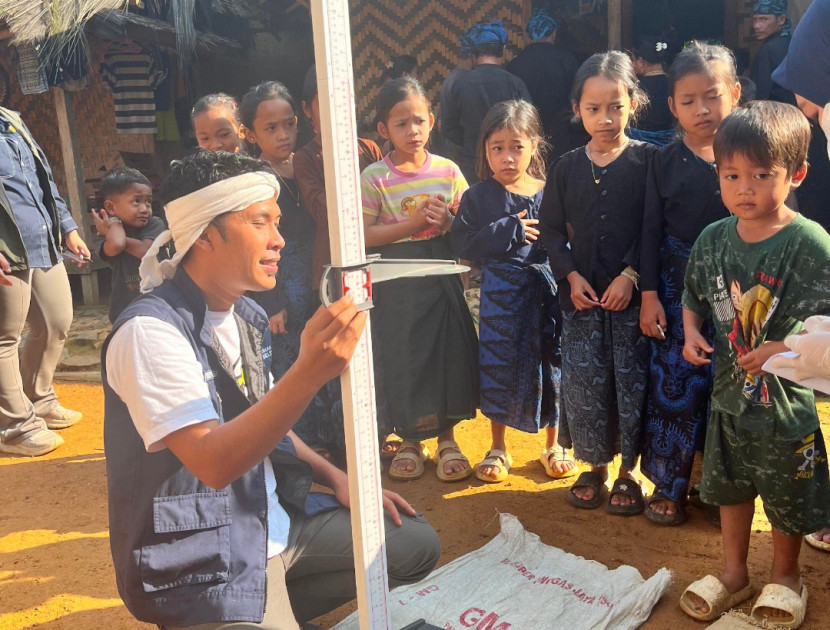 Giat pencegahan stunting di masyarakat Baduy Luar. (Foto: Humas RSUI) 