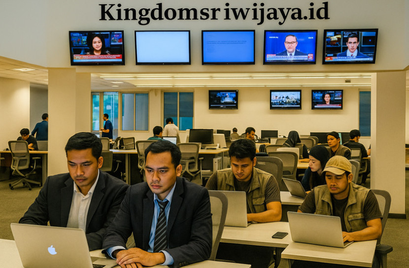 Ilustrasi Newsroom media online. (FOTO: AI)