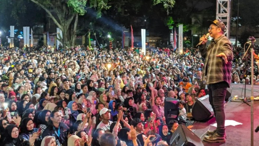 Malam puncak peringatan Hari Kemerdekaan di Kota Depok menghadirkan Pasha Ungu. (Foto: Dok Diskominfo Kota Depok)