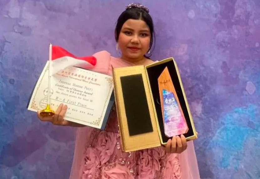 Janessa Shanne Putri, yang sukses mengharumkan nama Kota Depok dan Indonesia di kancah internasional di Taipei. (Foto: Dok Diskominfo Kota Depok) 