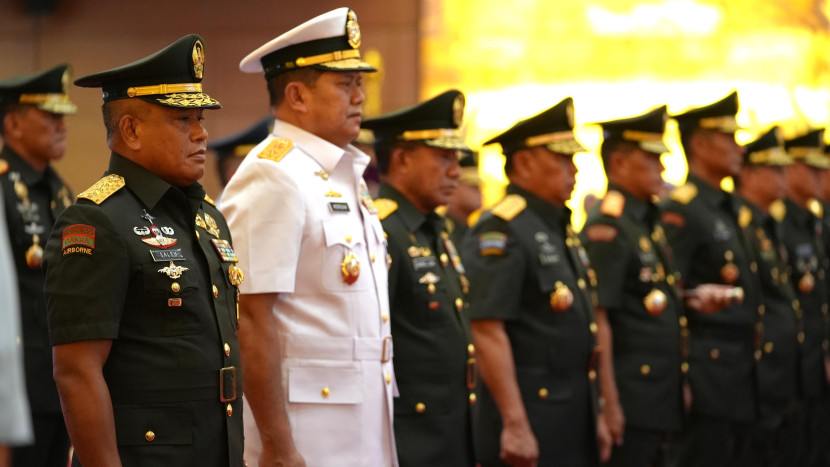 Prosesi sertijab di Mabes TNI, Cilangkap, Jakarta Timur, Senin (25/8/2025). Sumber: Puspen TNI