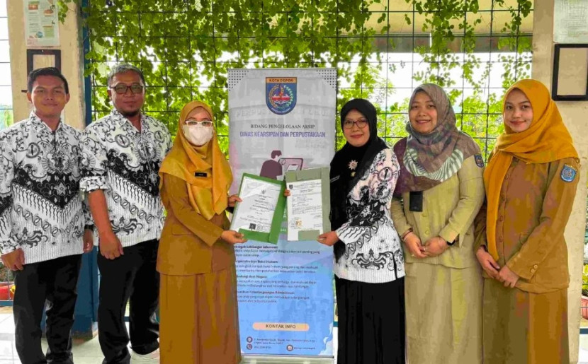 Diskarpus Kota Depok menggelar, kegiatan roadshow pendampingan penyelamatan arsip vital sekolah. (Foto: Dok RUZKA INDONESIA) 