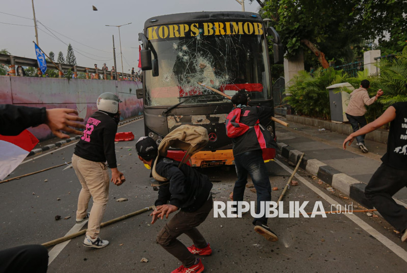 Aksi unjuk rasa di depan gedung DPR pada 25 Agustus silam.