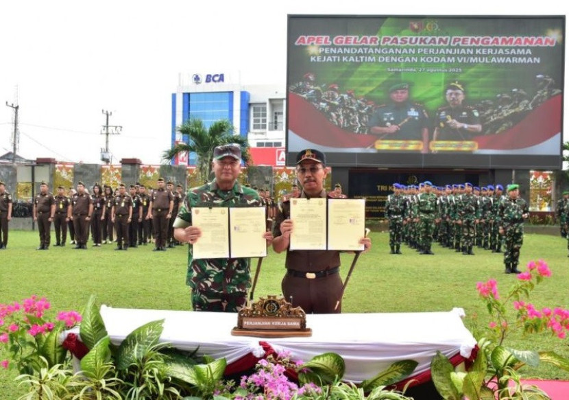 Kerja sama Kodam VI/ Mlw dengan Kejati Kalttim, perkuat pengamanan jaksa.
