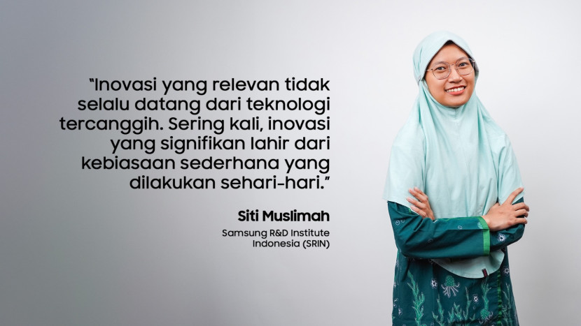 Siti Muslimah dari SRIN ungkap inovasi yang relevan bisa datang dari mana saja, termasuk kebiasaan yang dilakukan setiap harinya.