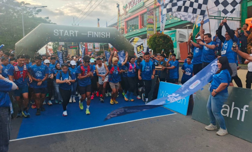 Start di depan Yogya Majalengka ribuan pelari melaju. (Foto: Dok Eko Widdiantoro)