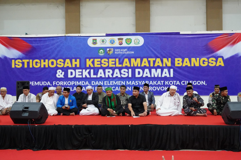 Istighosah menolak perpecahan dan provokasi di Kota Cilegon. Foto: Diskominfo Kota Cilegon