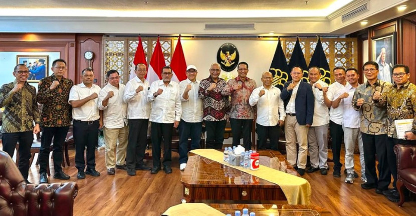 Pengurus PWI Pusat beraudiensi dengan Menhum), Supratman Andi Agtas, Kamis (11/09/2025) siang. (Foto: Dok Humas PWI Pusat) 