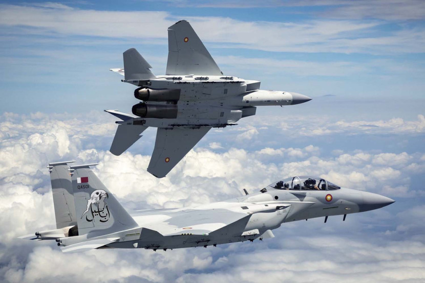Jet tempur F-15QA Angkatan Udara Qatar. Sumber: QEAF