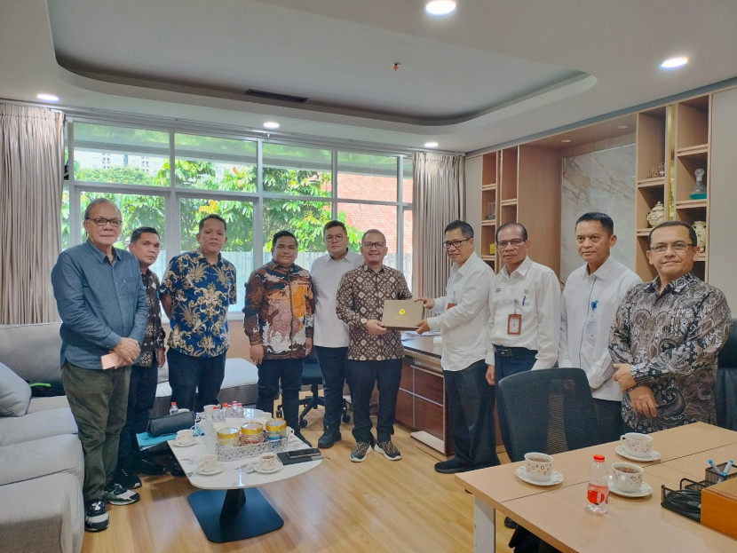 Pejabat Pemkab Muba usai pertemuan teknis dengan pejabat tinggi Kementerian Transmigrasi. (FOTO: Dinkominfo Muba)