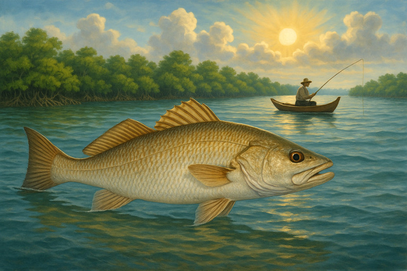 Ilustrasi Ikan tirusan. (FOTO: Aplikasi Imitasi)