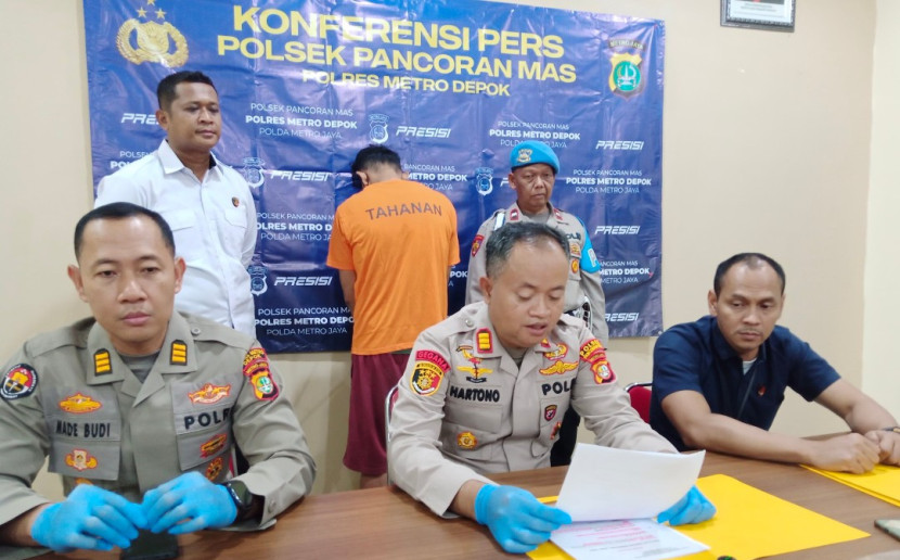 Polsek Pancoran Mas berhasil mengamankan pencuri handphone. (Foto: Dok Humas Polres Depok) 