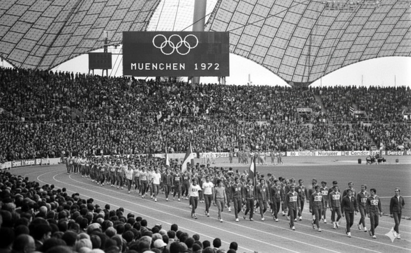 Ilustrasi pembukaan Olimpiade Munich, Jerman Barat tahun 1972. (FOTO: Aplikasi Imitasi)