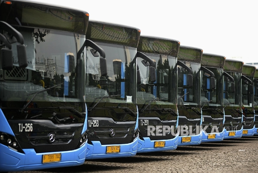 Bus Transjakarta. (Dok Republika)