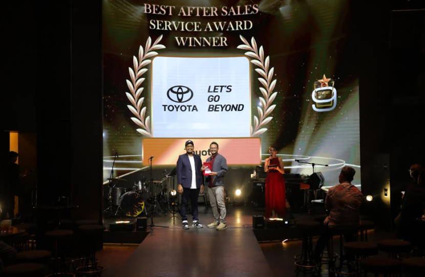 PT Toyota Astra Motor (TAM) dinobatkan The Best Aftersales Service Award di Carvaganza Editor's Choice Award 2025 (Doc. Toyota).