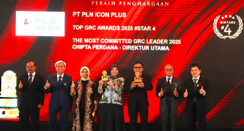 PLN Icon Plus mendapat pengakuan melalui ajang Top Governance, Risk, and Compliance (GRC) Awards 2025. (Foto: Dok Humas PLN Icon Plus) 